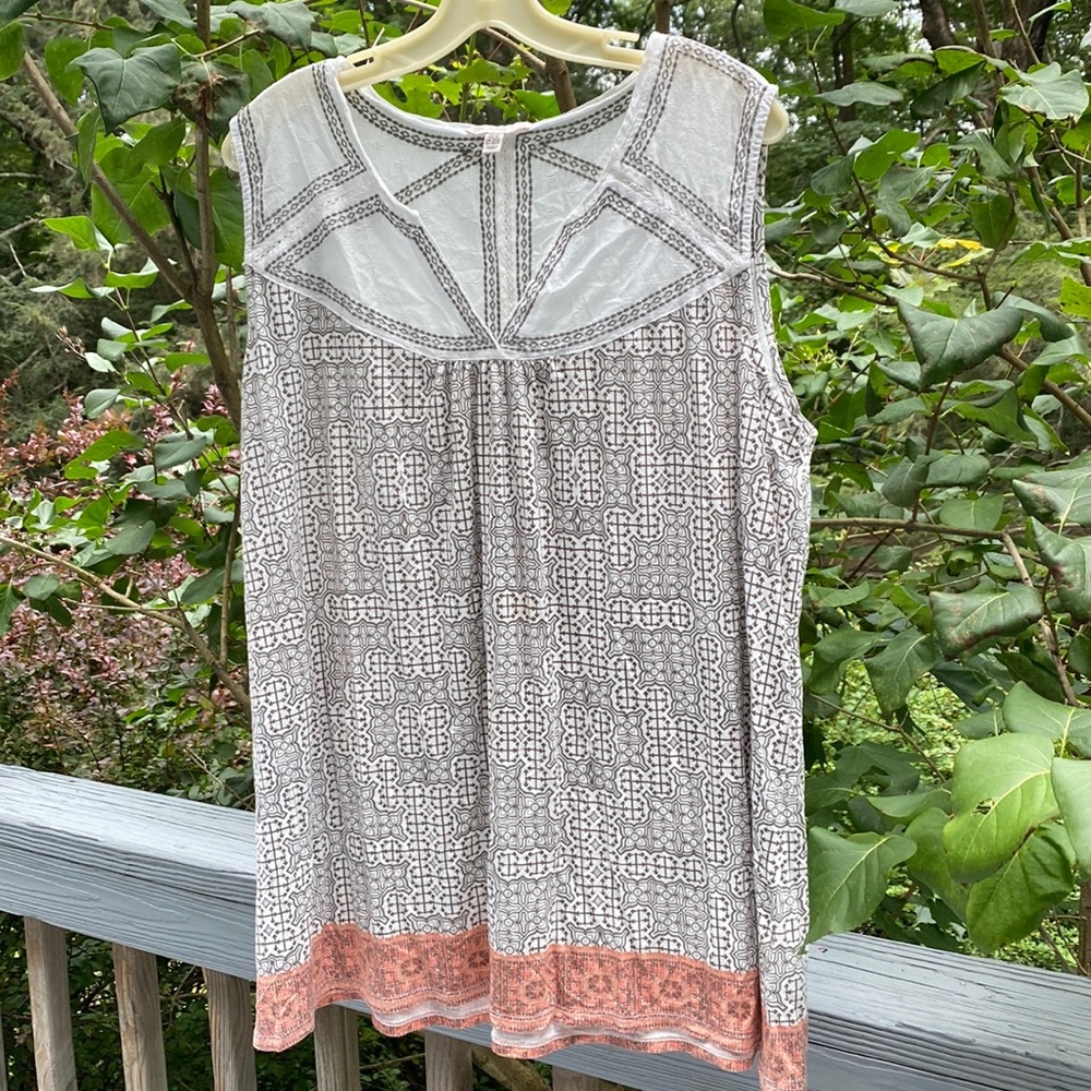 Elaine Rose Boho Embroidered Sleeveless Top Size 2X - Picture 1 of 5